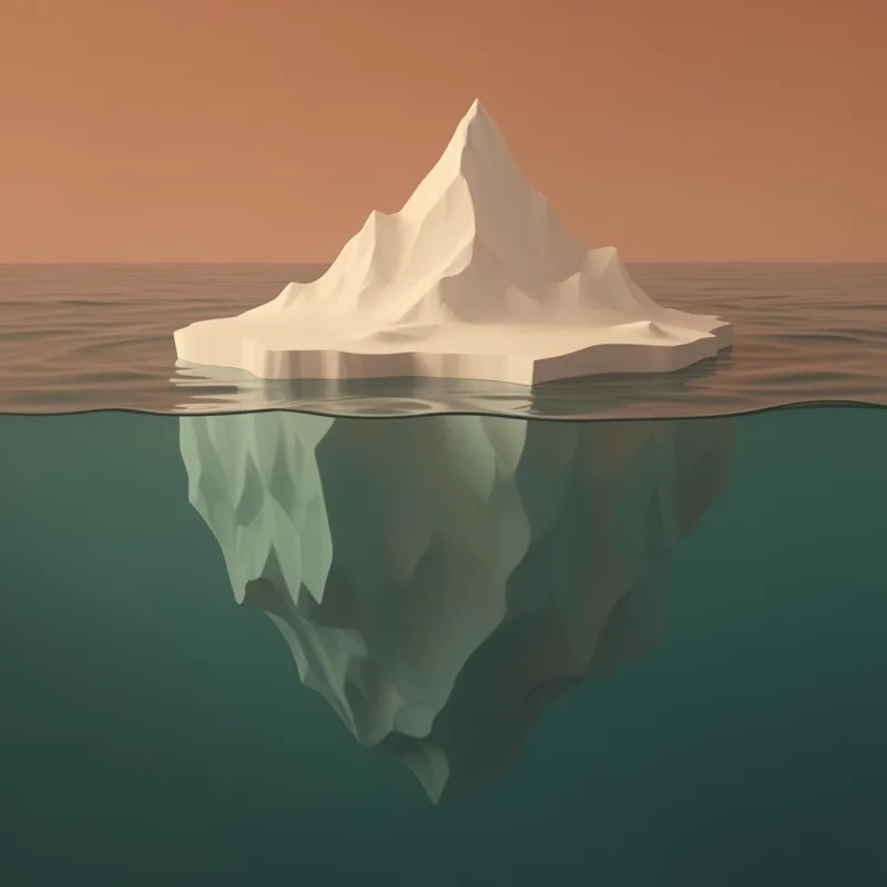 Iceberg en el océano: la conducta visible es solo la punta